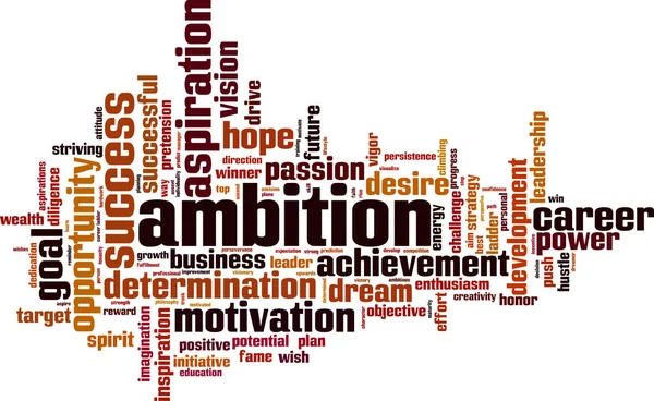 Ambition word cloud — Stock vektor