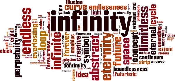 Infinity slovo mrak — Stockový vektor