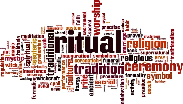 Nube de palabra ritual — Vector de stock