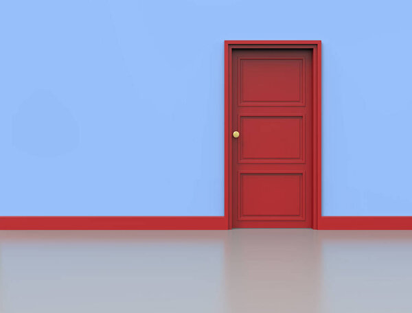 стены с дверью