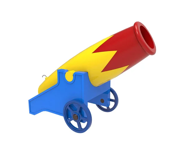 Färgglada cannon, 3d render — Stockfoto