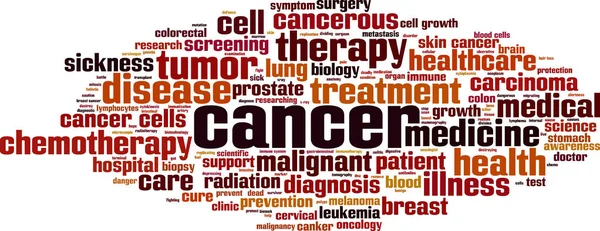 Cancer word cloud — Stock Vector