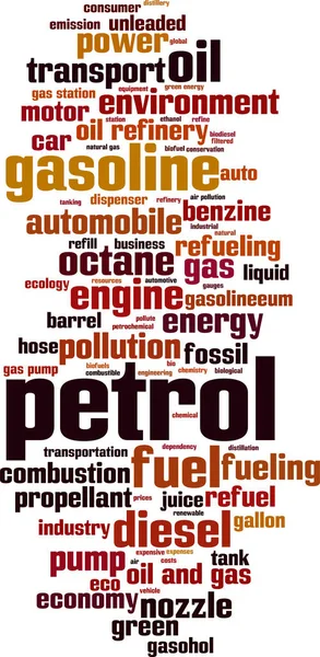 Benzine word cloud — Stockvector