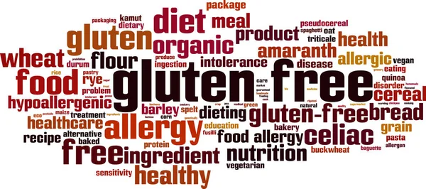 Облако свободного слова глютена — стоковый вектор