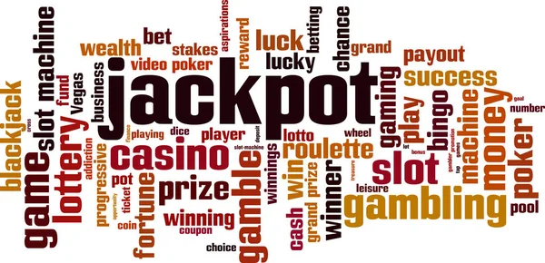 Jackpot szó felhő — Stock Vector