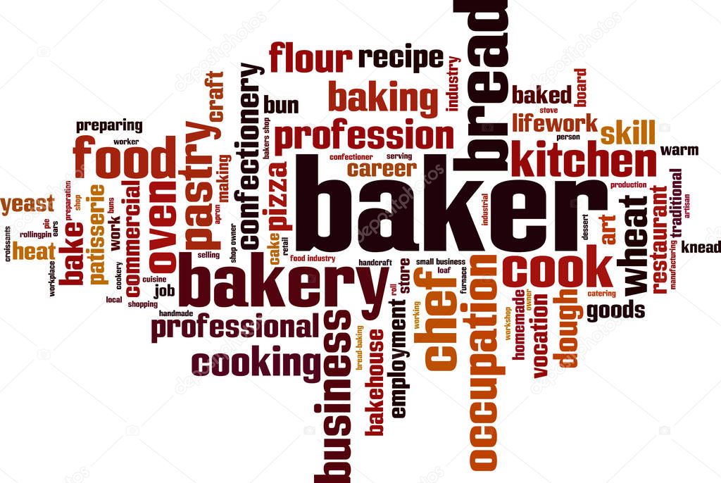 Baker word cloud