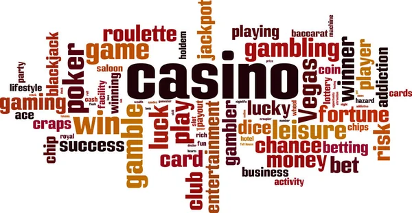 Casino word cloud — Stock vektor