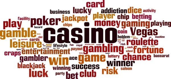 Casino word cloud — Stock vektor