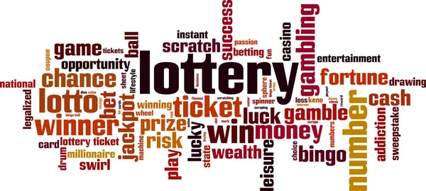 Lottery word cloud — Stock Vector