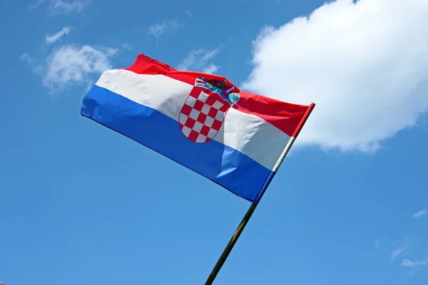 Kroatiska nationella flagga — Stockfoto