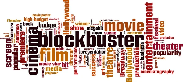 Nube de palabras Blockbuster — Vector de stock