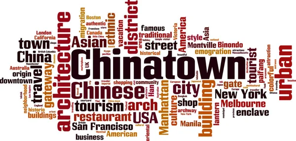 Chinatown word cloud — Stock vektor