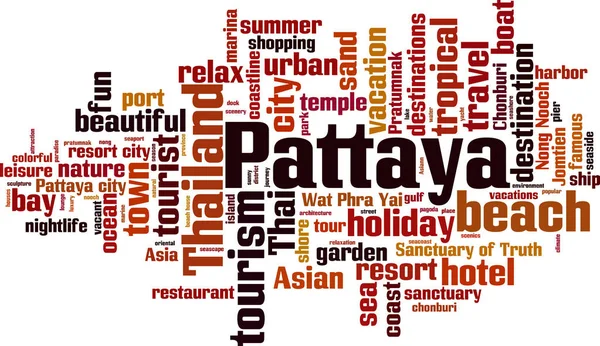 Pattaya word cloud — Stock Vector