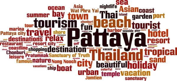 Nube de palabras de Pattaya — Archivo Imágenes Vectoriales