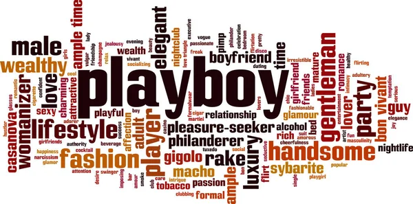 Playboy word cloud — Stock Vector