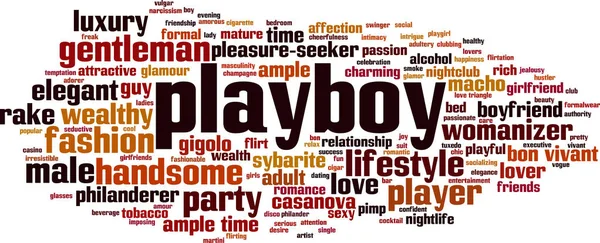 Playboy word cloud — Stockvector