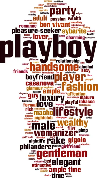 Playboy word cloud — Stockvector