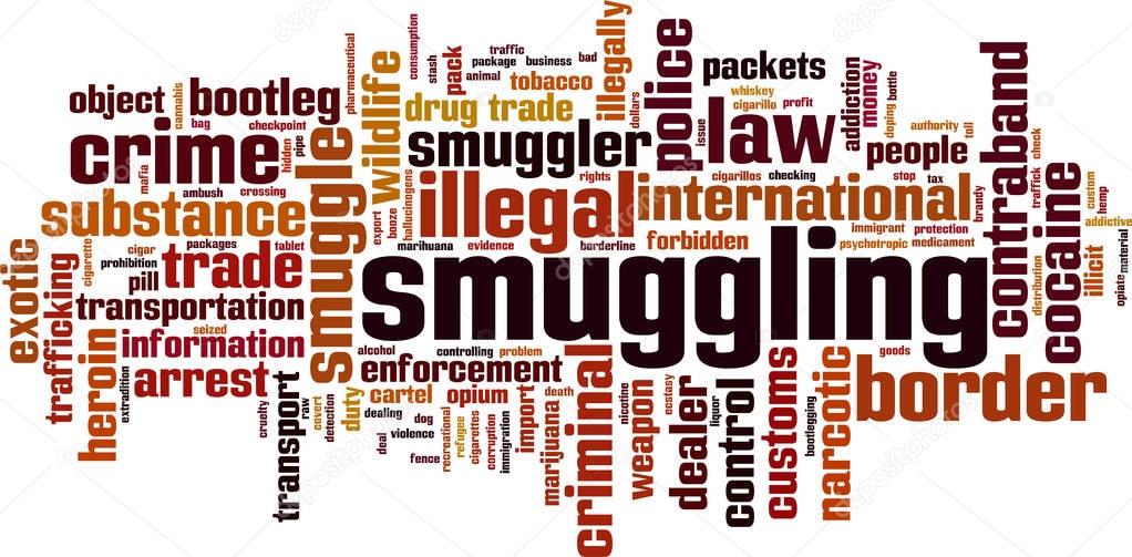 Smuggling word cloud