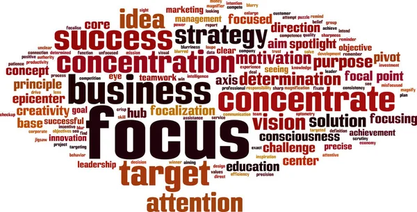 Focus word cloud — Stockvector