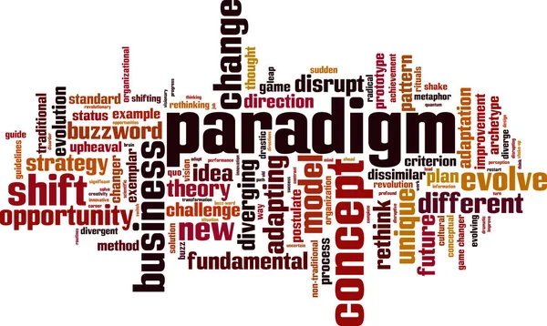 Nuage de mots paradigme — Image vectorielle