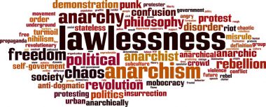 Lawlessness word cloud clipart