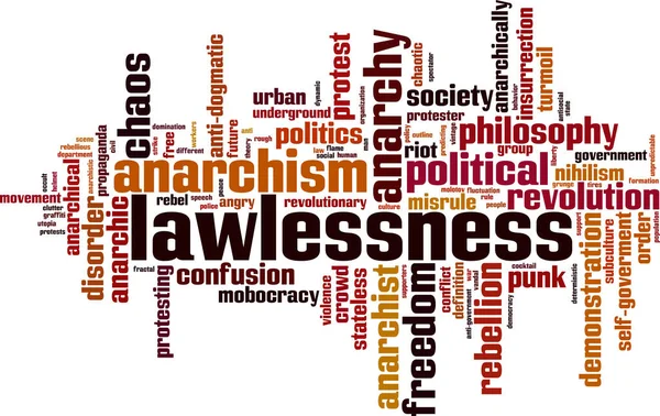 Lawlessness word cloud — Stock Vector