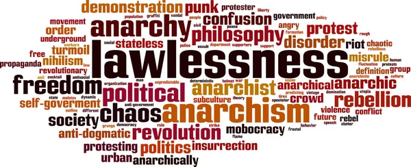 Lawlessness word cloud — Stock Vector