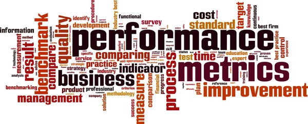 Paramètres de performance word cloud — Image vectorielle