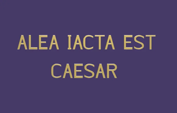 Frase latina de Júlio César, 3d render — Fotografia de Stock