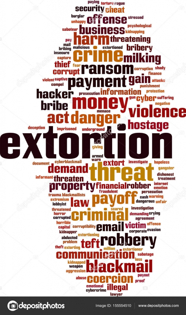 Extortion word cloud — Stock Vector © Boris15 #155554510