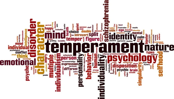 Temperament word cloud — Stock vektor