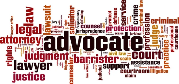 Advocaat word cloud — Stockvector