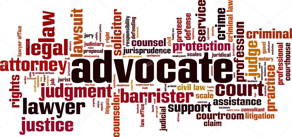 Advocate word cloud