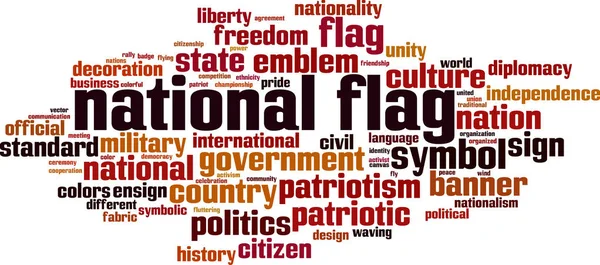 National flag word cloud — Stock Vector