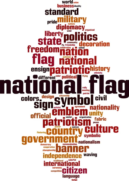 National flag word cloud — Stock Vector