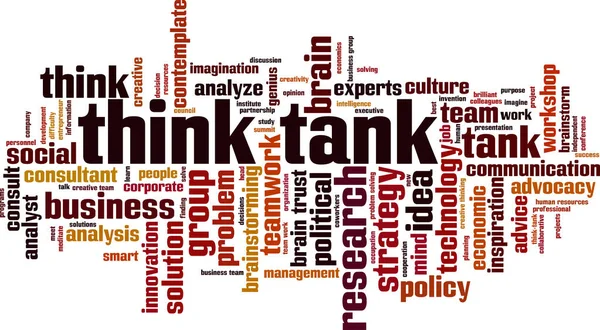 Think tank mot nuage — Image vectorielle