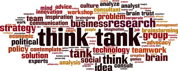 Think tank nuvem palavra —  Vetores de Stock