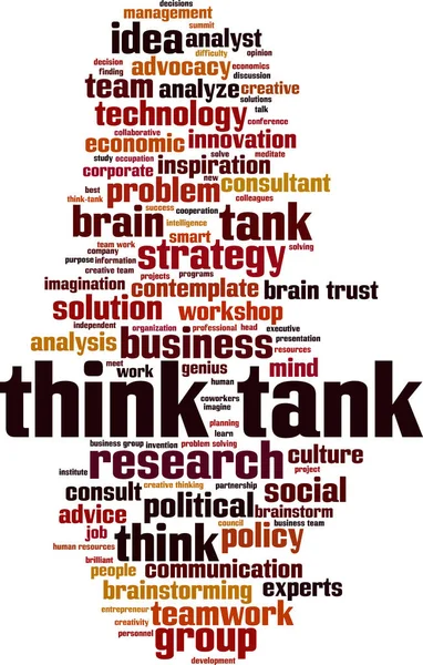 Think tank palabra nube — Vector de stock