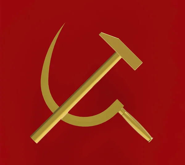 Hammer and sickle, 3d render — Stock Photo, Image