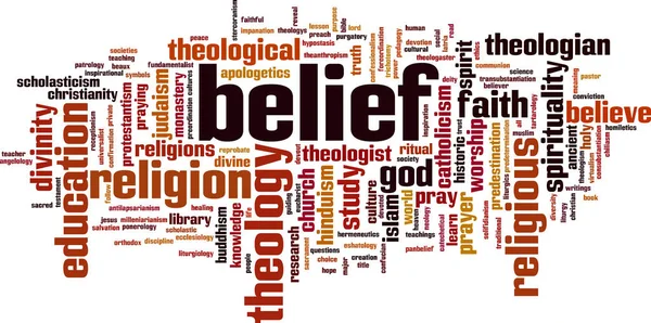 Belief word cloud — Stock Vector