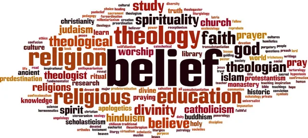 Belief word cloud — Stock Vector