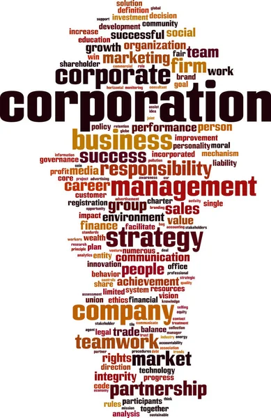 Corporation parola nube — Vettoriale Stock