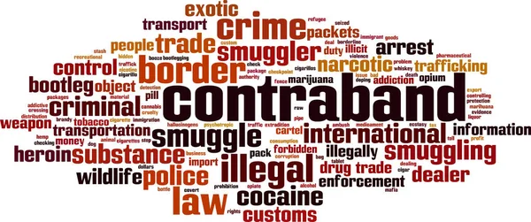 Contraband word cloud — Stock vektor