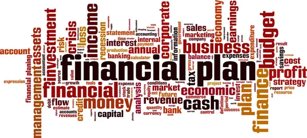 Financieel plan word cloud — Stockvector