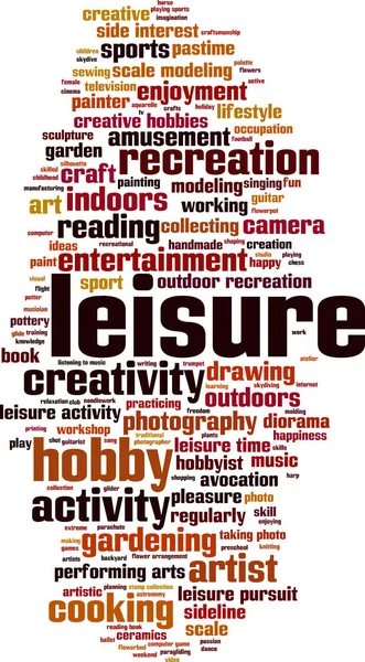 Leisure word cloud — Stock vektor