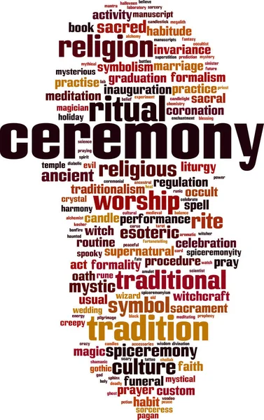 Ceremony word cloud — Stock Vector