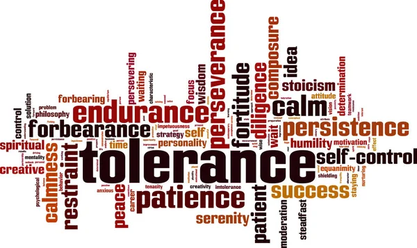 Tolerance word cloud — Stock Vector