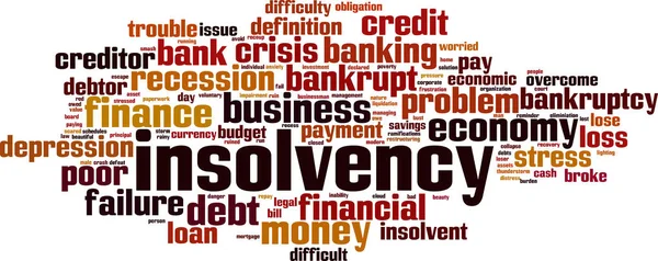 Insolvency word cloud — Stock Vector