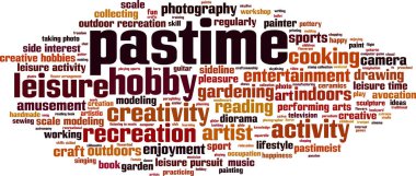 Pastime word cloud clipart