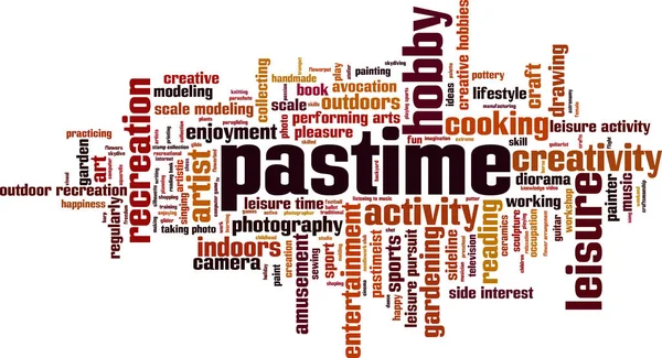 Pastime word cloud — Stock Vector